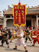 刺绣双龙标旗有求必应制作潮汕定制感谢旌旗锦旗