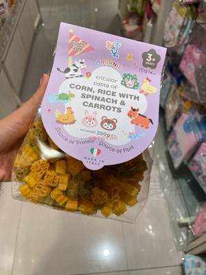 意大利进口BABYJ无麦质动物卡通通心粉儿童辅食幼儿早餐蔬菜通心