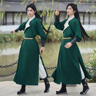 汉服男装古风公子全套古装一整套男古风书生圆领袍缺胯袍武侠古装