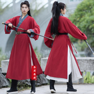 古风公子古装 复原款 书生武侠风 宋制直裾袍传统服装 汉服男交领长衫