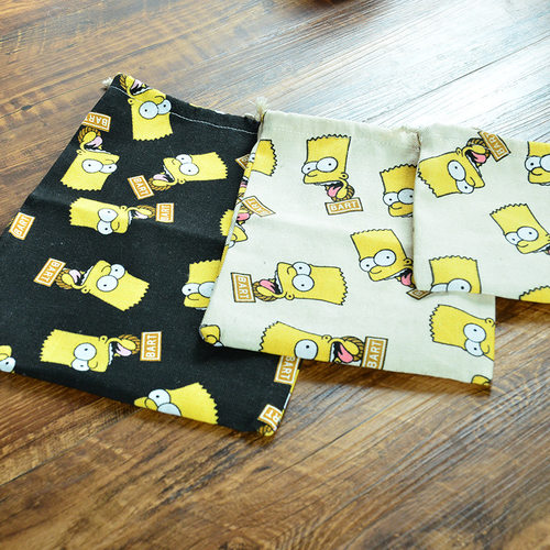 手工小黄人卡通旅行收纳袋束口袋内衣行李衣服整理抽绳袋加厚帆布