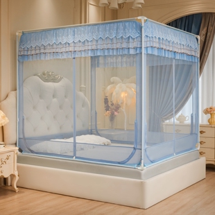 2026年新款儿童防摔蚊帐家用卧室拉链回底婴儿防止掉床全罩款床笠