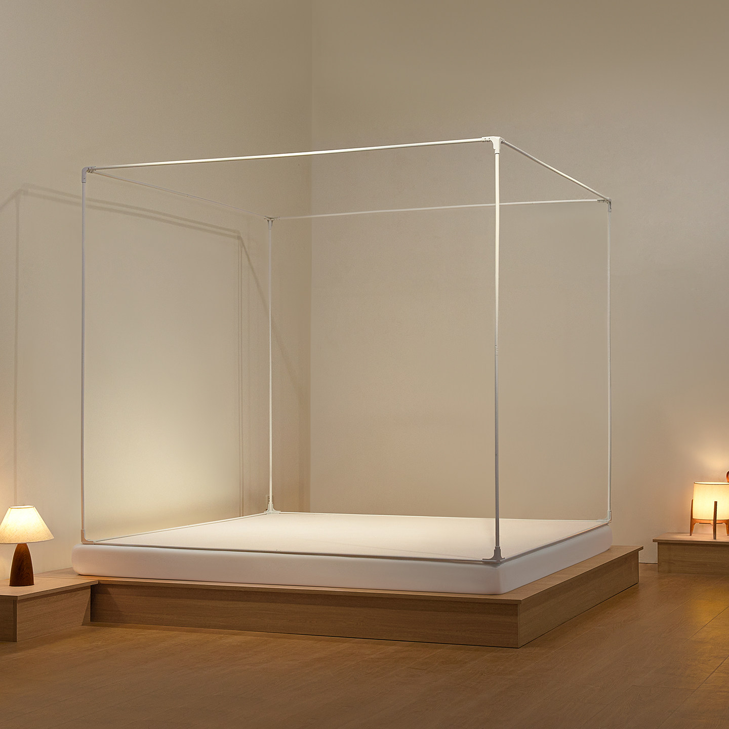 尚尚芊蚊帐支架烤漆支架U型导轨支架学生床帘支架坚固耐用