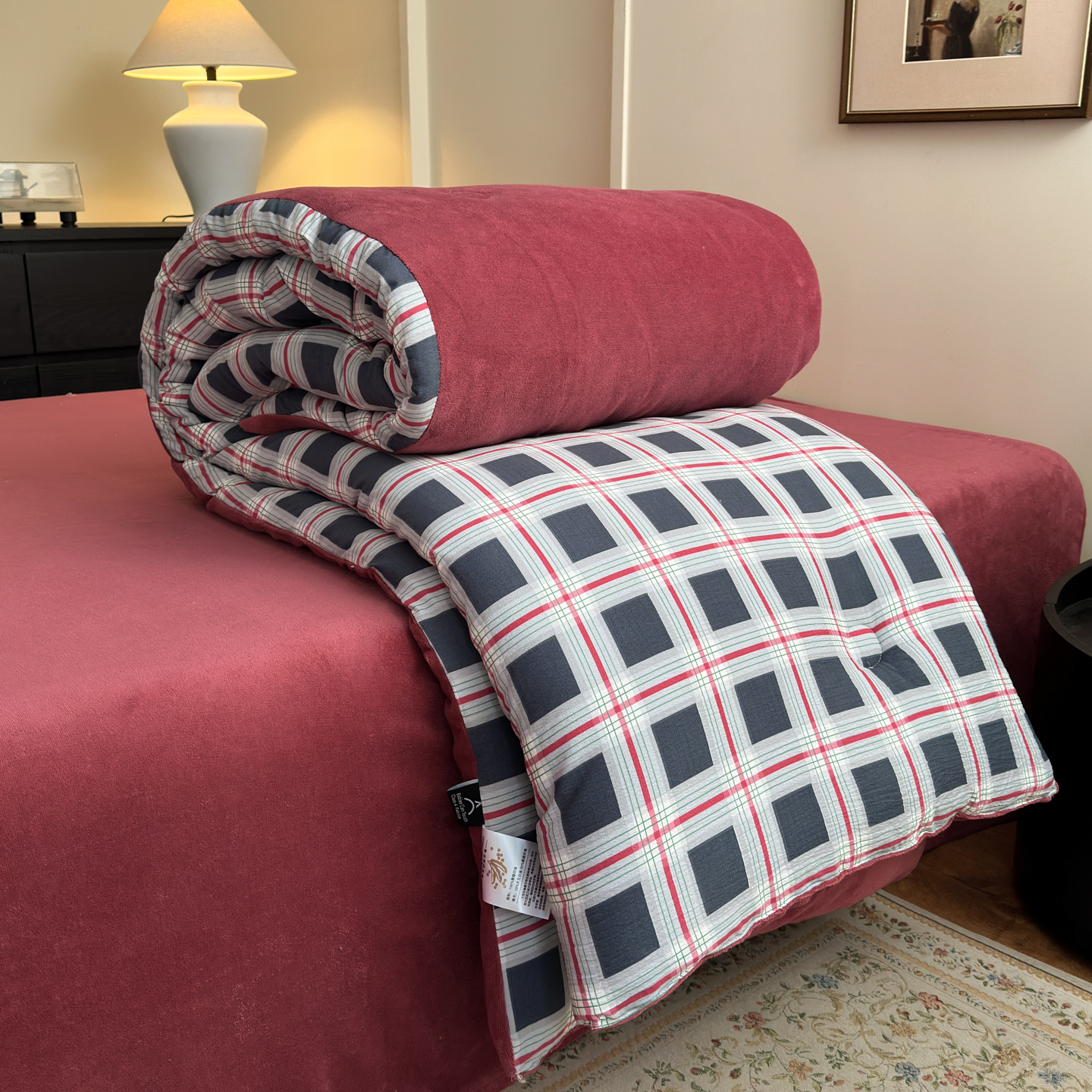 尚尚芊家纺牛奶绒大豆蛋白春秋被