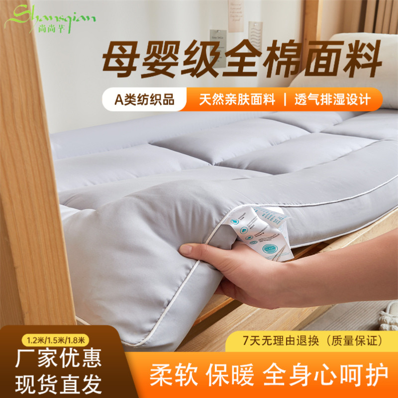 宿舍加厚榻榻米床垫子家用卧室软垫学生寝室折叠租房两用保护垫被