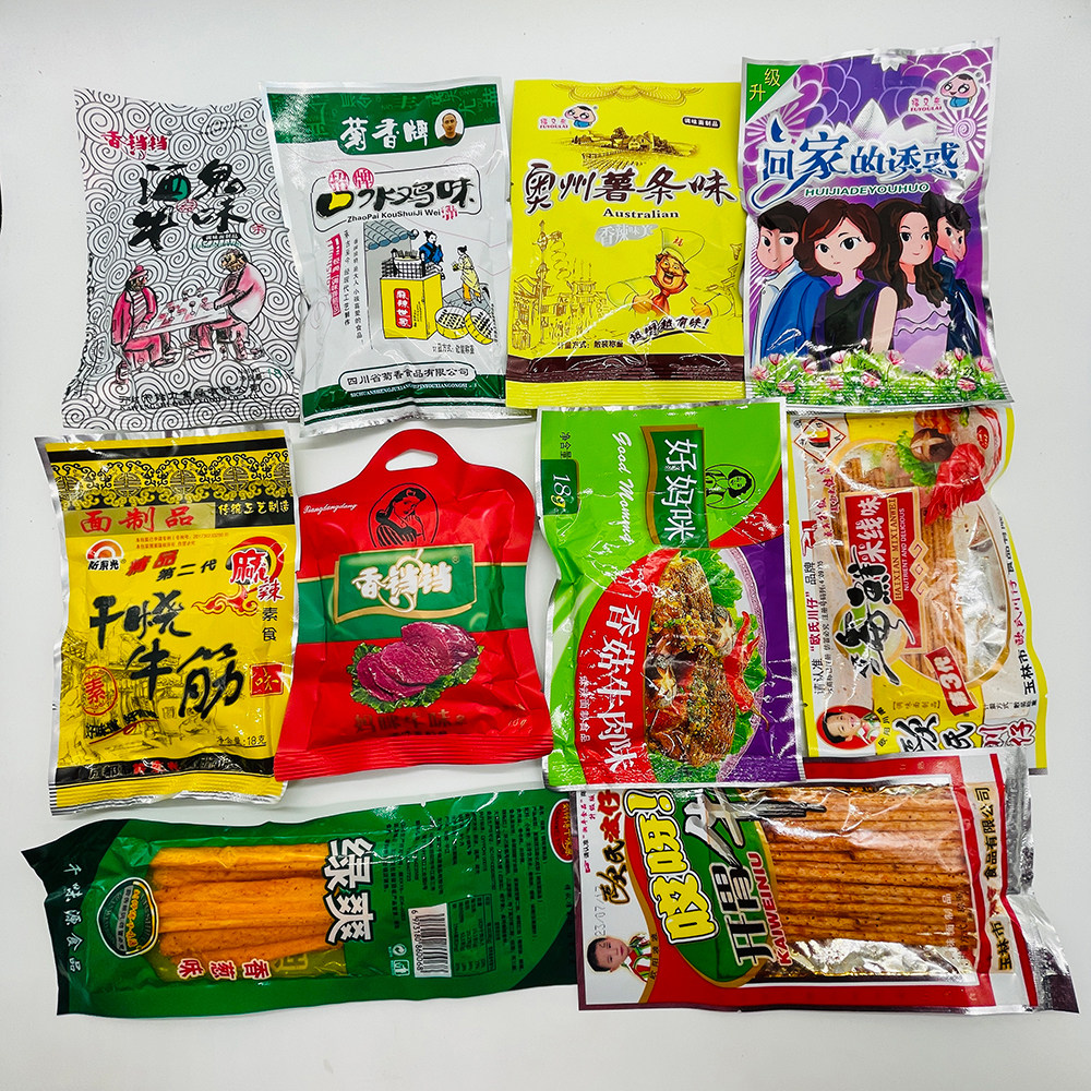 干烧牛筋口水鸡香铛铛酒鬼牛味开胃牛经典童年校园小辣条素食面筋