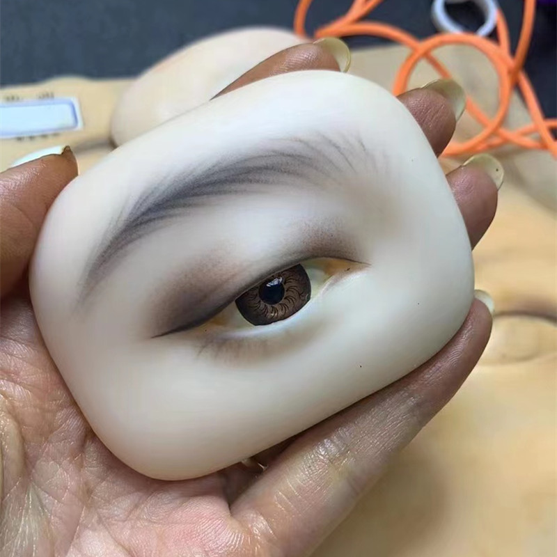 有眼睛的眉毛模块软硅胶眉眼模块