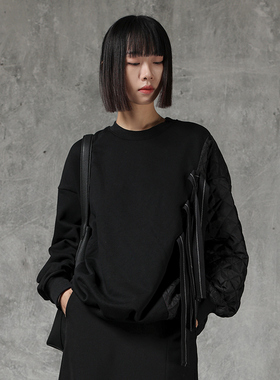 LADYS DIARY原创设计女装冬季新款时尚加厚保暖上衣圆领卫衣内搭