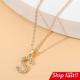 letter chain women heart gift jewelry necklace fashion