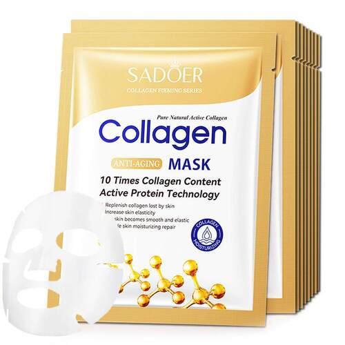 10pcs Anti-wrinkle Collagen Face Mask Moisturizing Anti-agin
