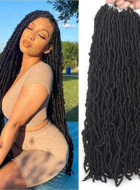 24 Inch Nu Faux Locs Crochet Braids Hair 6 Packs Pre-looped