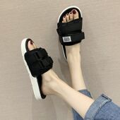 一字拖情侣厚底沙滩鞋 夏季 女潮流个性 时尚 2023新款 网红外穿凉拖鞋