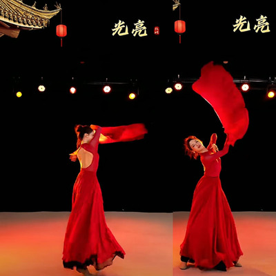 光亮古典群舞演出服女飘逸中国风
