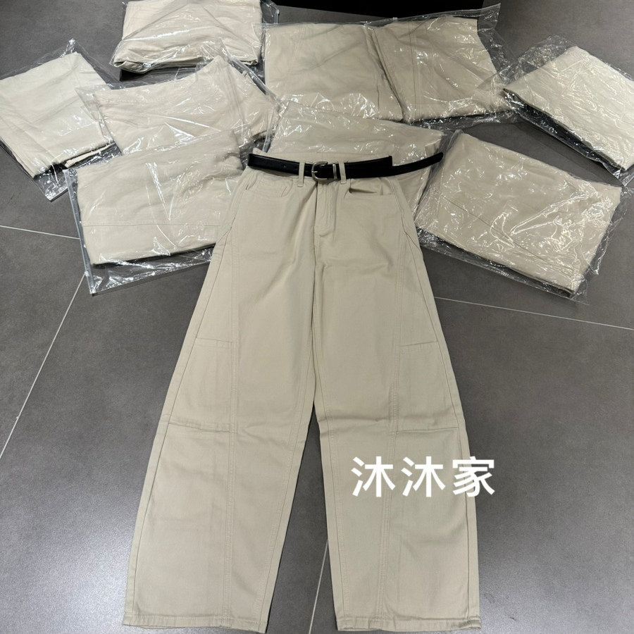 欧洲站现货2025秋冬新款洋气百搭显瘦舒适配腰带加绒直筒牛仔裤女