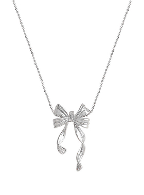 甜美蝴蝶结项链女简约时尚小巧百搭高级感小众锁骨链通勤个性颈链