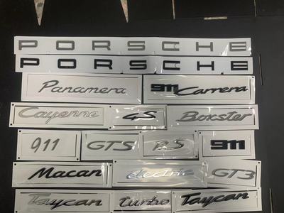 保时捷卡宴macan车后尾标Cayenne s标gts turbo英文字母车标改装