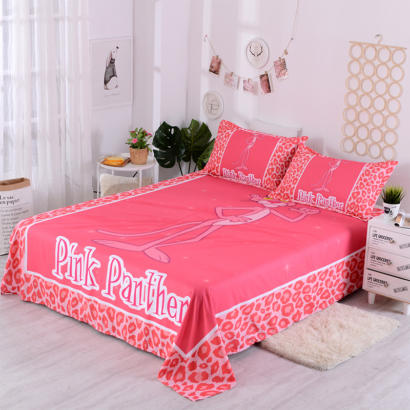 粉红豹床单单件1.2床少女心ins学生宿舍公主风被单三件套单人1.5