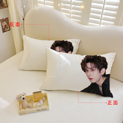 来图定制白底明星宋亚轩张凌赫枕套学生寝室女生宿舍单人枕头套