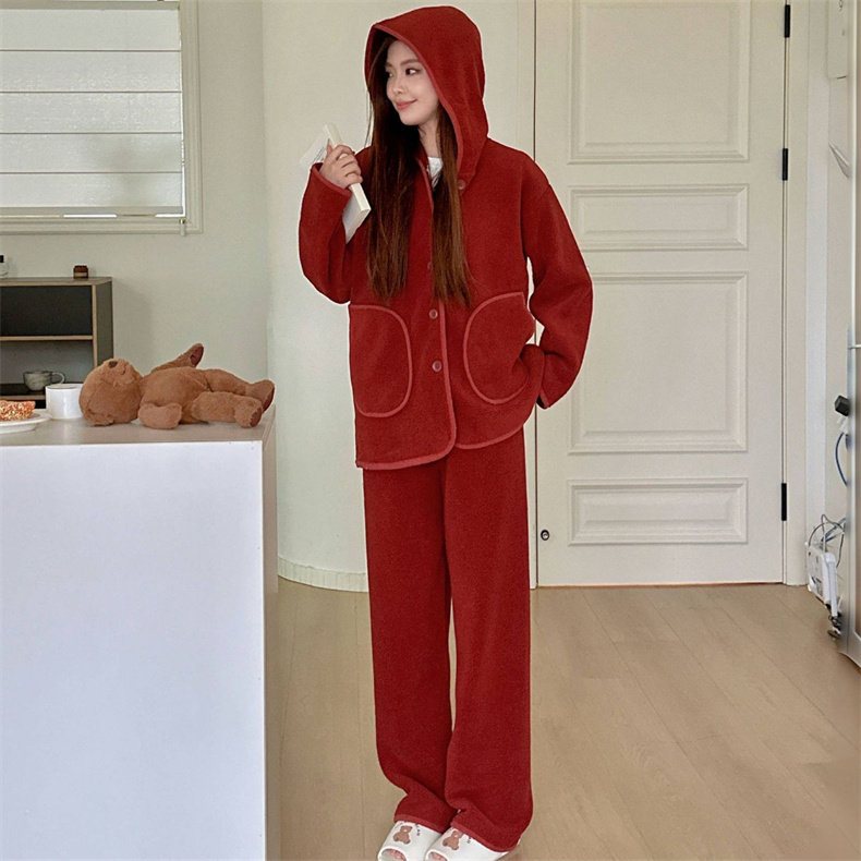 冬季新款女士暖暖绒连帽睡衣加厚保暖拉链外穿套装大码口袋家居服,女士内衣/男士内衣/家居服,睡衣/家居服套装,淘宝优惠券,粉丝福利购,淘宝优惠卷