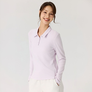 2026年秋冬女士翻领衫弹力舒服保暖衬衫领打底衫