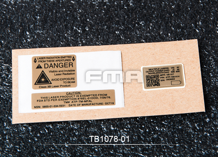 FMA PEQ-15 F1/F3电池盒贴纸 TB1078