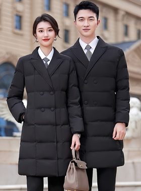 冬接待4S店外套职业男女物业行政装羽绒棉服售楼部前台会务工作服