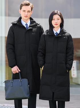 职业男女羽绒棉服棉袄行政棉衣保暖印logo定制正装工作服物业客服