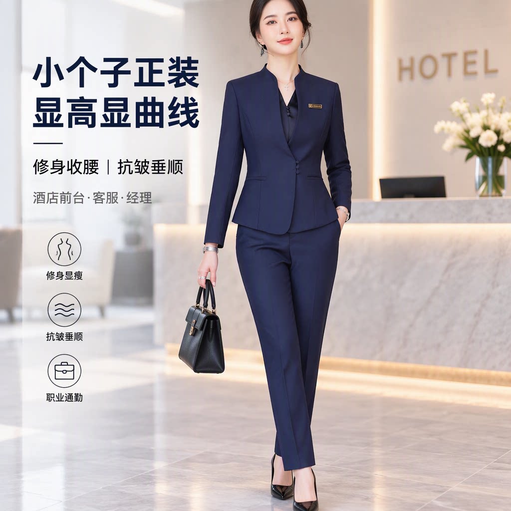 无领时尚修身珠宝店美容院西服