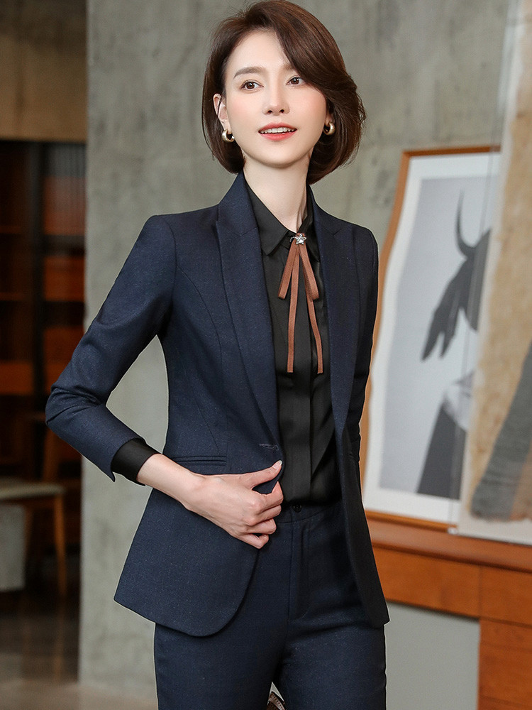 西装套装女职业装春秋客服工作服