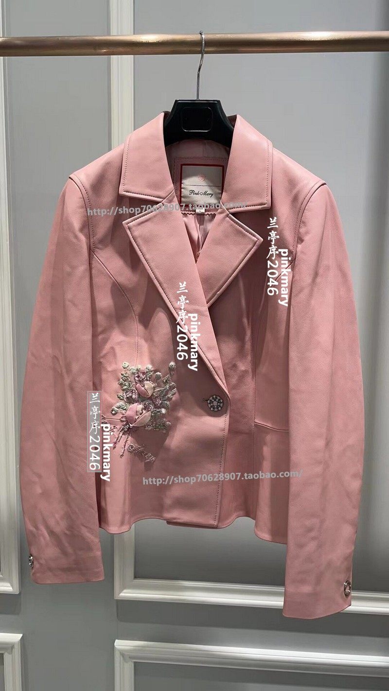 PMAMW7001-10/4980粉红pinkm淑女风【2023秋款】皮衣外套