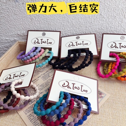 发量王者首选～大童青少年头绳百搭基础皮筋黑色皮套高品质不伤发
