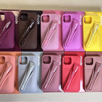 rhode同款海莉口红唇膏适用iPhone16promax手机壳15Pro全包防摔14Plus新潮保护套13pro硅胶12网红女款11趣味