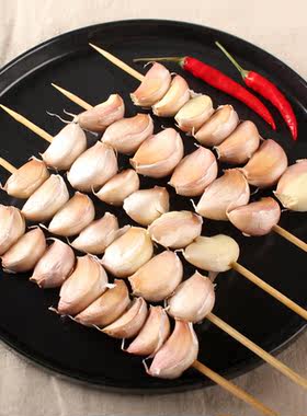 大蒜5串 北京烧烤羊肉串材料 新鲜烧烤食材 烤串半成品 烧烤食品