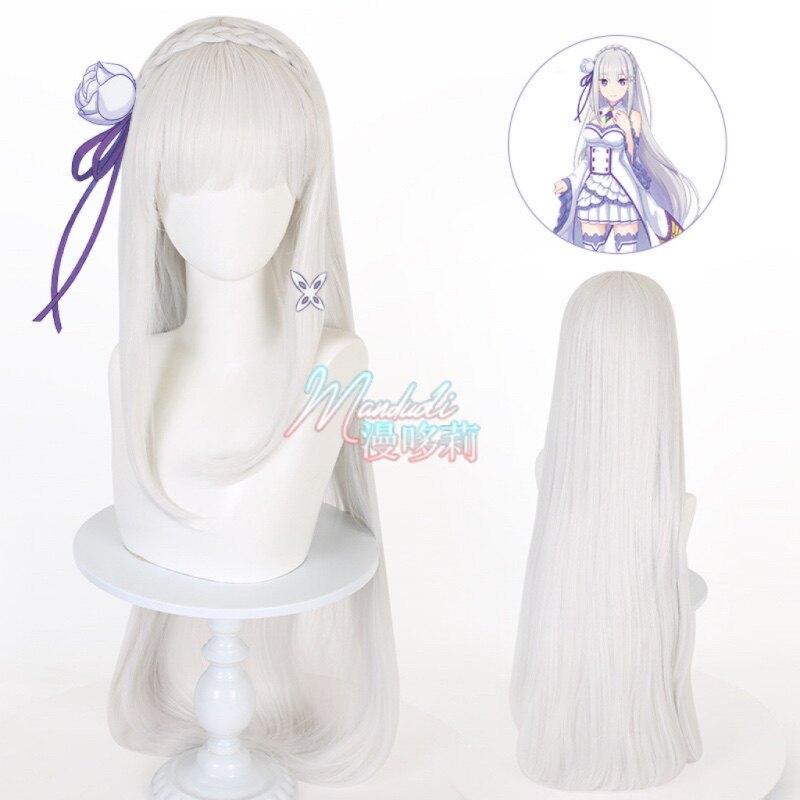从零开始的异世界生活 艾米莉亚 爱蜜莉雅cosplay假发 长95cm
