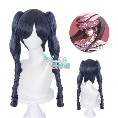 黑执事夏尔女装cos假发双马尾 凡多姆海恩蓝灰长卷lolita动漫假毛