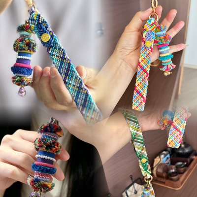 藏式手工编织手机挂绳