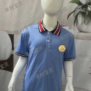 广西崇左扶绥阳春云凌小学同款上衣深蓝色统一校服短袖短裤长裤