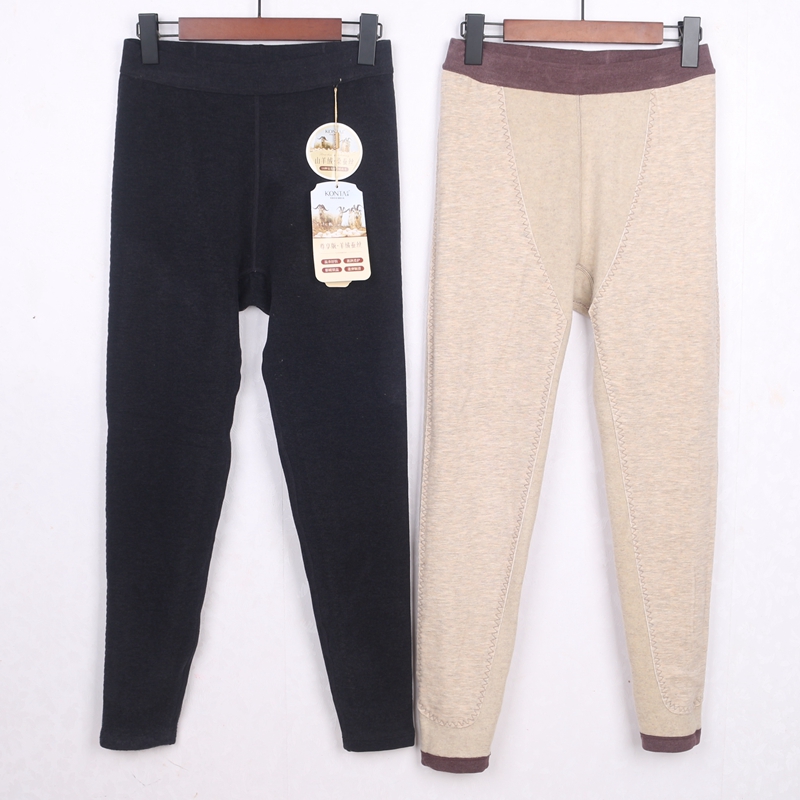 庄泰加厚羊绒蚕丝贴护女保暖裤