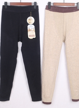 庄泰内衣加厚打底保暖裤羊绒蚕丝贴片护膝加绒高腰女棉裤秋冬7156