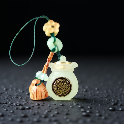 转转招财进宝有钱花百福发光橄榄核竹节桃木莲蓬钱袋香囊随身挂件