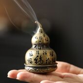 迷你香炉百福葫芦合金香炉中式 香薰盘室内香沉家用香炉檀香香薰炉