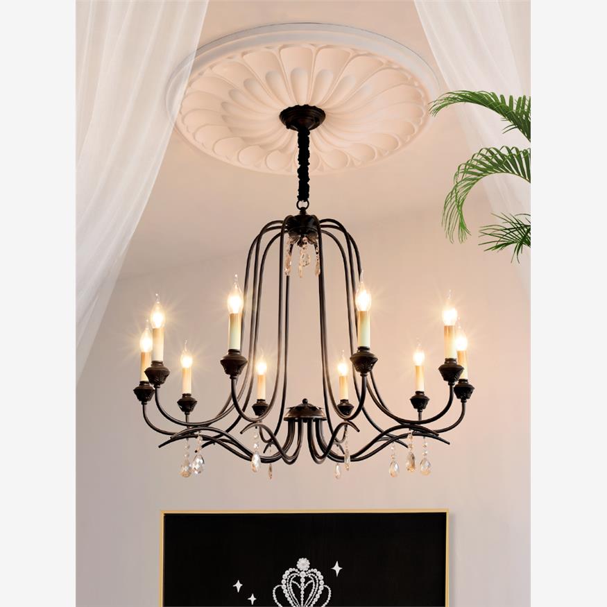 法式中古风吊灯别墅高级感蜡烛客厅卧室复古风餐厅南洋风灯具casa