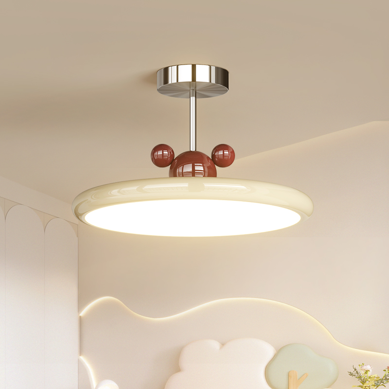 法式奶油风儿童房吸顶灯创意米奇卧室吊灯公主房间护眼灯具casagd