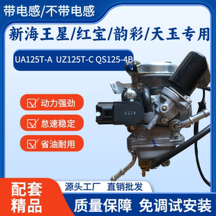 适用豪爵海王星UA125T韵彩QS125T UM125T瑞梦化油器 4B红宝天玉UZ