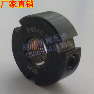R型M8x0.75P径向锁紧螺母M8x1精密滚珠丝杆圆螺母螺帽/带自锁并