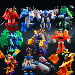 智尊星杰正版 百变机兽洛洛历险记变形玩具6.5寸暴龙神猛虎霹雳火