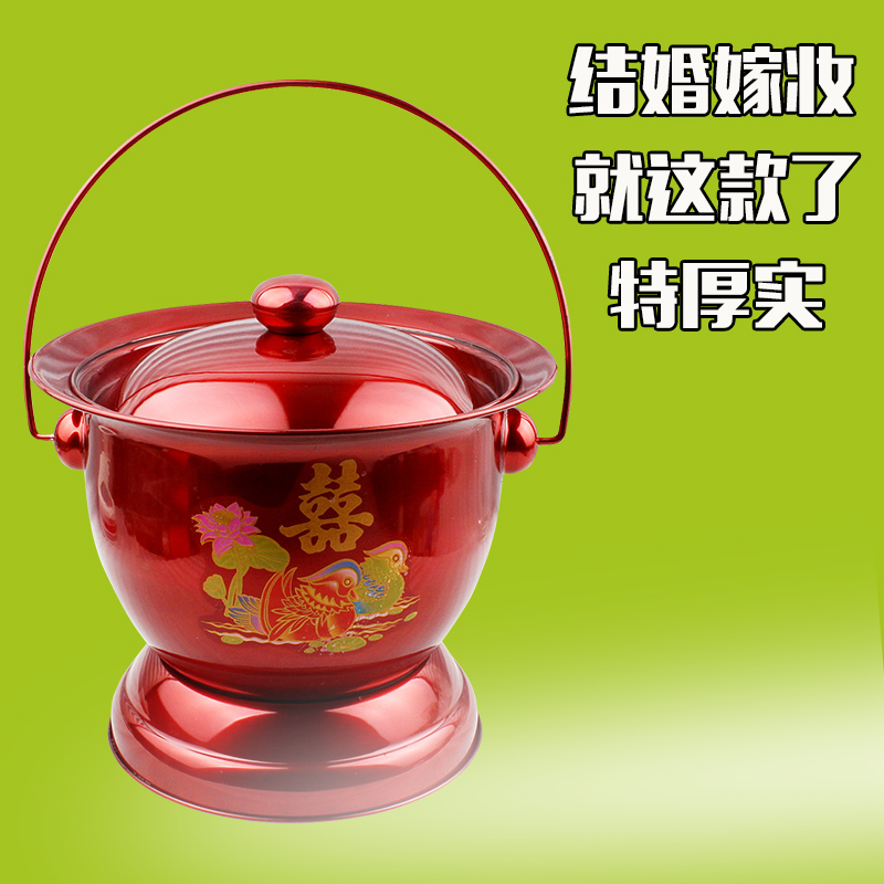 郝魅带盖带提手不锈钢痰盂坐便盆