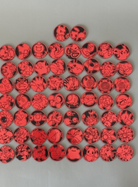 宝可梦集换式卡牌游戏简中151硬币 聚第三弹红色硬币宝可梦收藏币