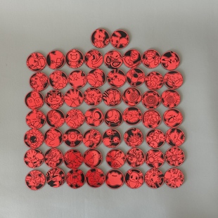 宝可梦集换式 聚第三弹红色硬币宝可梦收藏币 卡牌游戏简中151硬币