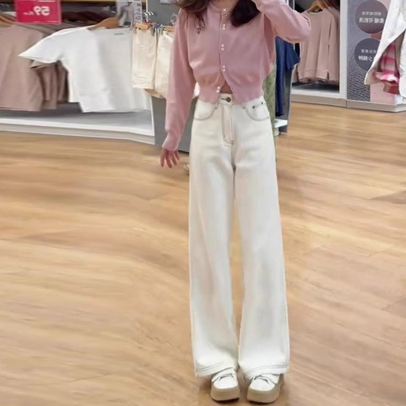 小个子窄版牛仔裤女2025春秋季